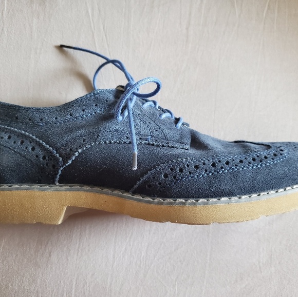 Express Blue Suede Wingtips - Picture 2 of 2